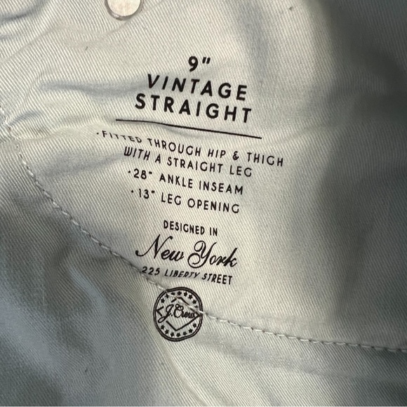 J Crew ReImagined 9" Vintage Straight Light Distressed Denim Jeans Size 35 - Picture 6 of 8